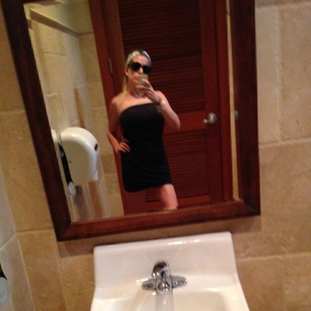 Victoria's Secret navy strapless dress XS